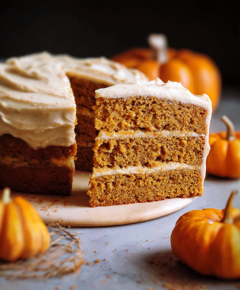Best Pumpkin Cake with Cinnamon Cream Cheese Frosting